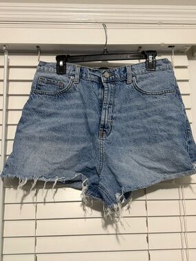 BDG Light Blue High-Rise Cutoff Denim Shorts